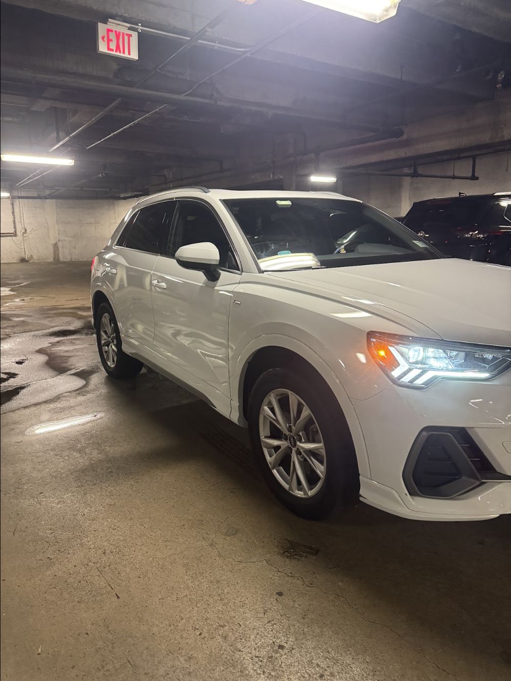 White Audi Q3 after a detail